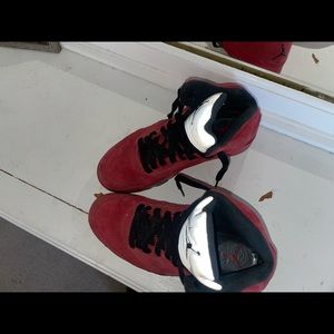 Red suede 5’s like new.